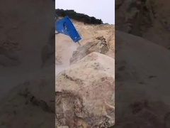 Breekhamer op de mijnlocatie