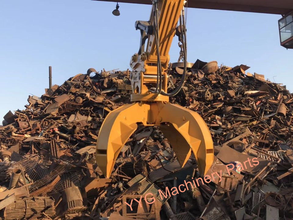 Construction Excavator Hydraulic Orange Peel Grapple 1 Year Warranty